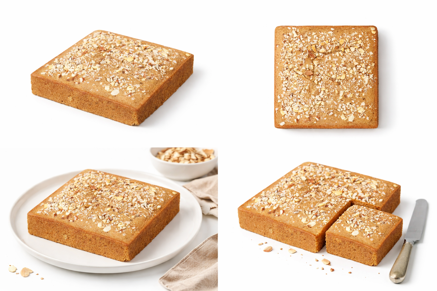 Whole Wheat Jaggery Almond Cake | No Maida, No Sugar, No Preservatives